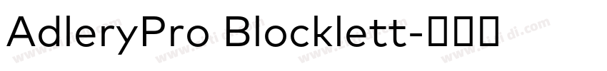 AdleryPro Blocklett字体转换